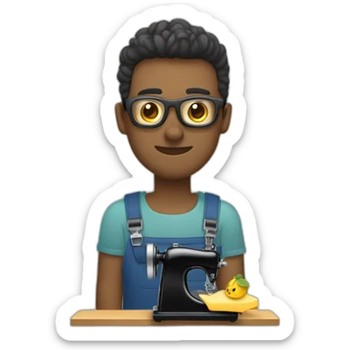 smyley avec une tondeuse sticker