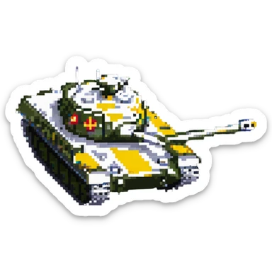 Ukrainian tank sticker
