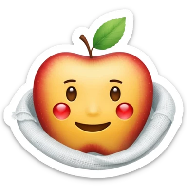 gauze strip, white, slightly frayed ends, simple, apple style emoji sticker