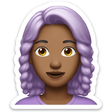 Lilac emoji sticker