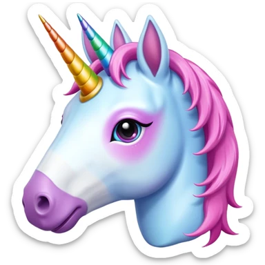 Unicorn face  sticker