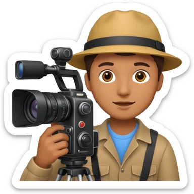 filming camera man  sticker