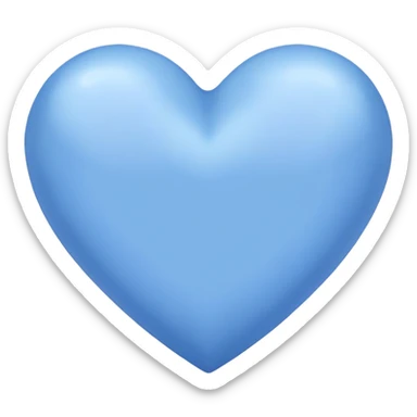 Pastel Cornflower blue heart sticker