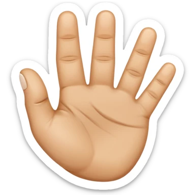 light skin fingers cross with thumb out sticker