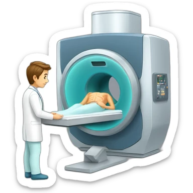 Radiologist-performing-mri sticker