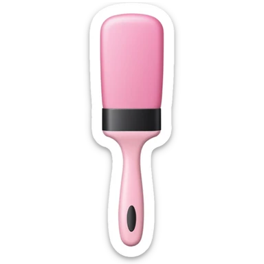 light pink cylindrical hair brush minimal design sticker