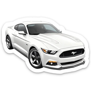 white 2024 ford mustang sticker