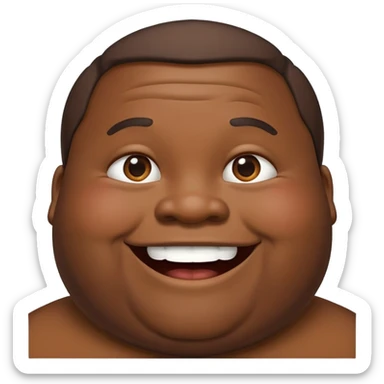 fat black man that looks like a poop emoji sticker