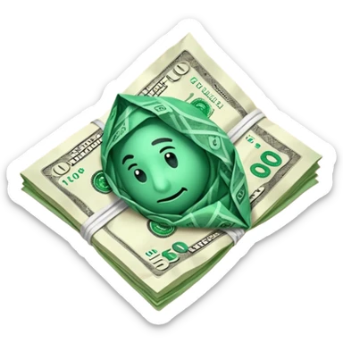 Create a hug 500 rs inr on table  sticker