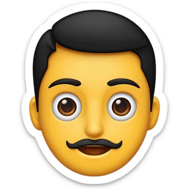 Saçı siyah uzun olan bir erkek çiz sticker