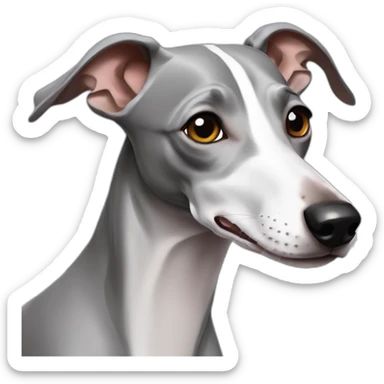 Grey Italian greyhound sticker