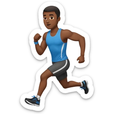 blackman running exercise sport sticker