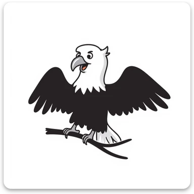 Bald eagle sticker