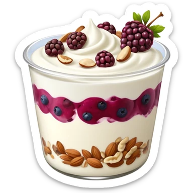 Greek Yogurt with Berries and Nuts sticker