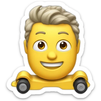 Gordo en patinete eléctrico sticker