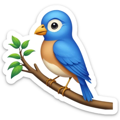 blue bird from Brazil, rio sticker