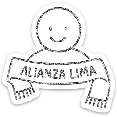 user icon for Alianza Lima fan club, with a scarf or flag sticker