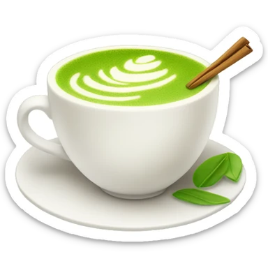 Matcha latte sticker