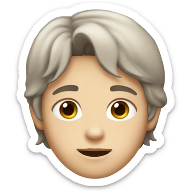 A kid named Greyson with brown eyes and hair he is A boy and he is white sticker