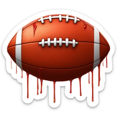 Ketchup on a football sticker