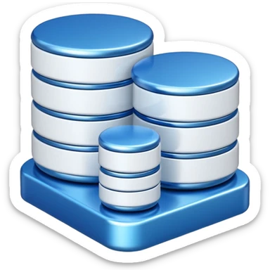 sync icon with  database icon sticker