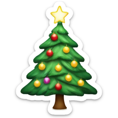 Christmas tree with light sticker