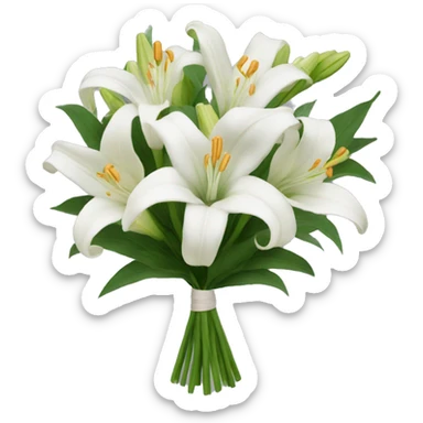 bouquet of lillie flowers sticker