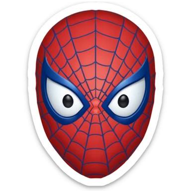 Spiderman face emoji sticker