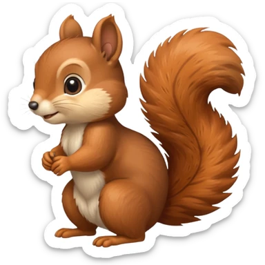 Cute squarrel full body with legs and all sticker