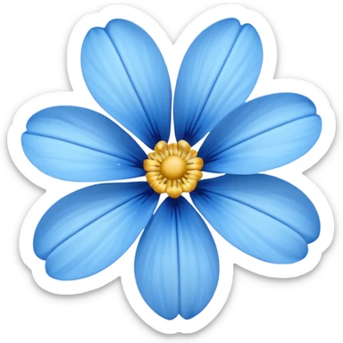 Blue flower sticker