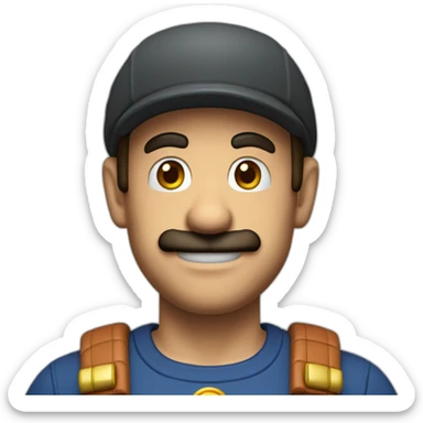 Mario bascjeteur sticker