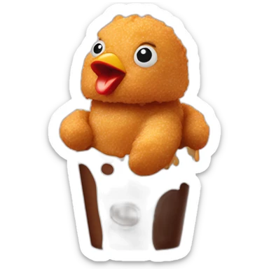 chicken nugget in a mcflurry sticker