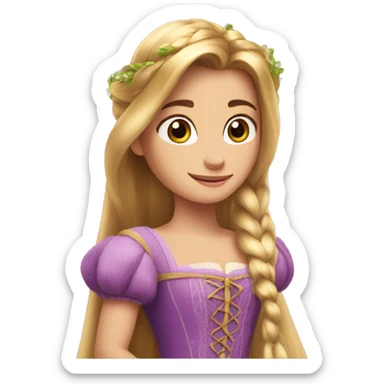 Rapunzel con una corona sticker
