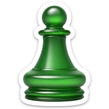 green chess piece sticker