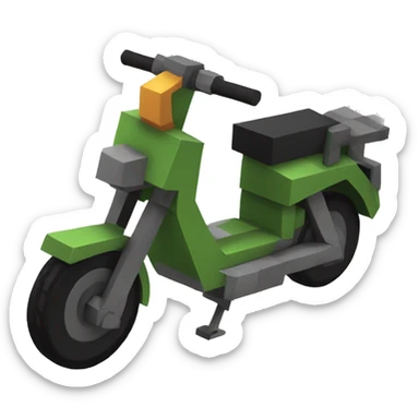 scooter in Minecraft version  sticker
