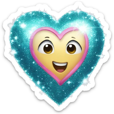 Sparkle heart sticker