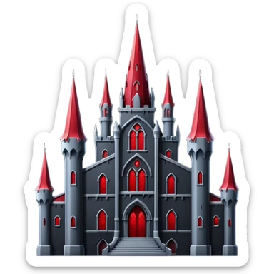 Dark Vampire Castle with the colors dark red and black sticker