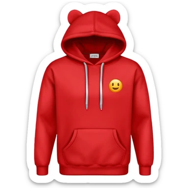 hoodie red simple sticker
