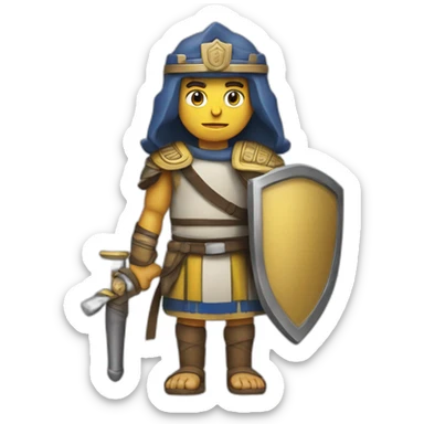 Maccabee warrior israeli colours sticker
