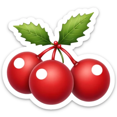 christmas berries sticker