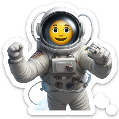 astronaut in space sticker