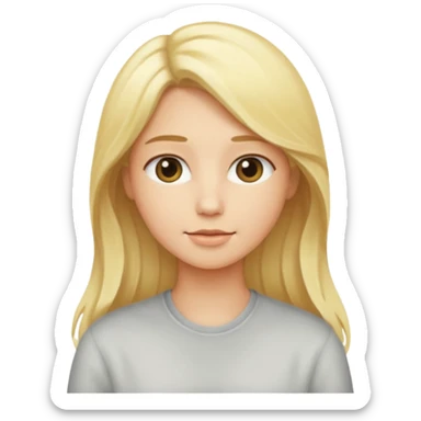 Fresh blonde hair  sticker