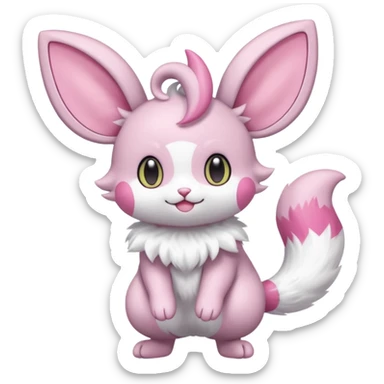  Fey Toony Espurr-Minccino-Skitty-Sprigatito-fusion-hybrid sticker