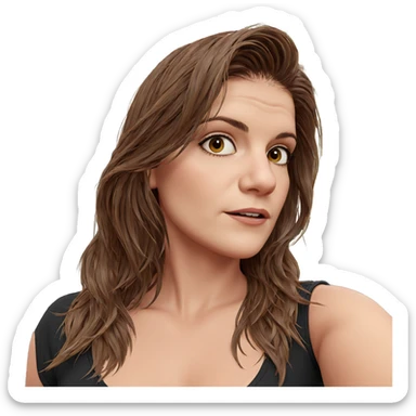 girl with brown eyes outdoors sticker