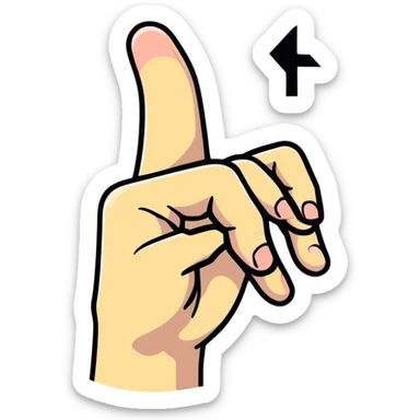 korean finger heart gesture sticker
