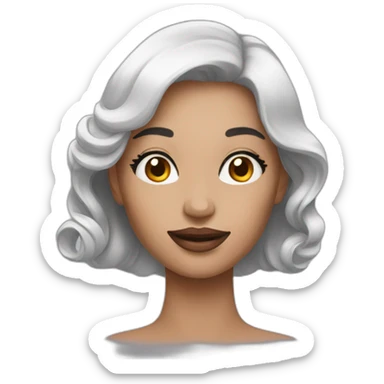 Women with cosmetic product sticker