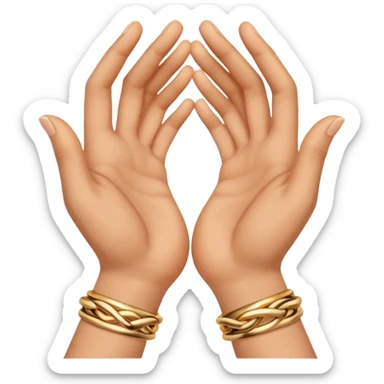 presenting marriage in hands  sticker