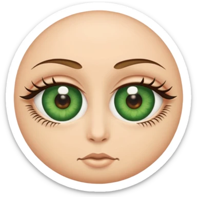 make two eyes and make them green sticker