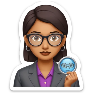 Mean and snarky Indian woman who is a product manager at a Gen AI company sticker