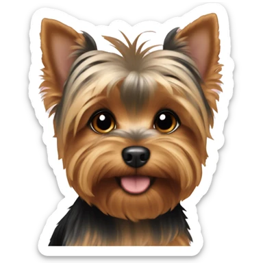 Yorkie puppy sticker